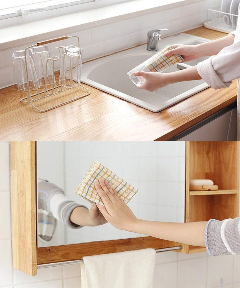 Sionoiur Cleaning Towels Disposable Dish Cloths Nonstick Fiber Reusable Handy Wipes House Kitchen Cleaning Cloth Wiping Rags Placemats Absorbent Dry Quickly, A Box of 30 Pcs - Image 5